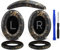 SOULWIT Ear Pads Cushions + Headband + Silicone Earpads Cover Protector, Replacement Kit for Bose QuietComfort 45 (QC45)/Quiet Comfort 35 (QC35, QC35II)/QC SE/New QC Wireless Headphones - Black Gold