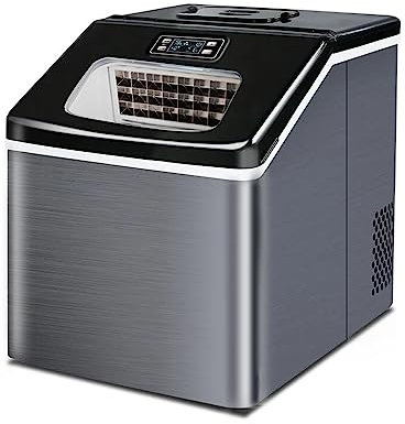 CYairong-22 Ice Maker 30kg Commercial Ice Maker Machine Square Ice Machines Home Countertop Portable Ice Cube Maker Machine Electric Ice Generator Countertop Ice Maker(Tap water)