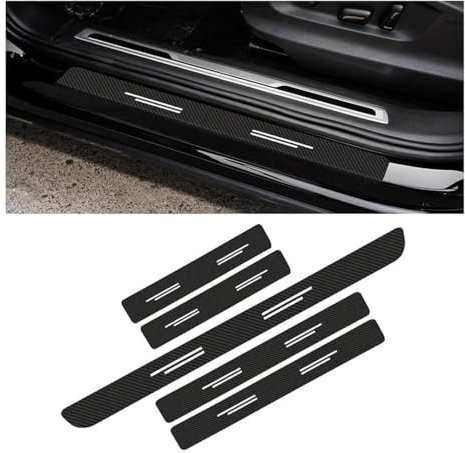 LDWRMHFN 5 Pièces Bande de Seuil de Porte de Voiture, pour Renault Clio V Life/Zen/Intens/R.S. Line 2019-2024 Antidérapant Bande de Protection de Seuil de Porte de Voiture