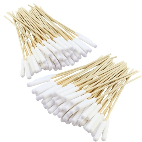 200 Stück Hunde Wattestäbchen, 15cm Ohrreinigung für Hunde Ohrreiniger, Lang Ohrreinigungsstäbchen für Haustiere Hunde Katzen Ohrreiniger Wattestäbchen mit Großer Kopf Wattestäbchen für Haustiere