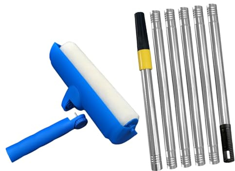 Rouleau À Peinture Réutilisable Avec Tête Interchangeable Bouclier Anti-éclaboussures Pour Plafond Lisse Peinture De Murs Et Meubles Couvercle Rouleau En Plastique Réutilisable Pour Projet