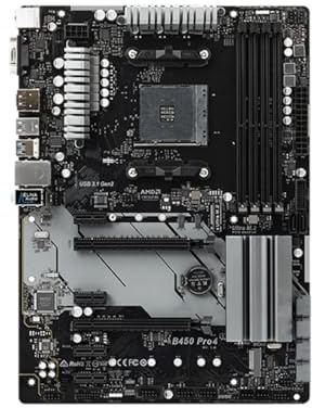 Scheda madre Fit For ASRock B450 PRO4, DDR4, memoria AM4, M.2 NVME ATX (supporta CPU Ryzen 5 5600G, R7 5700X, 3D 5800X) scheda madre