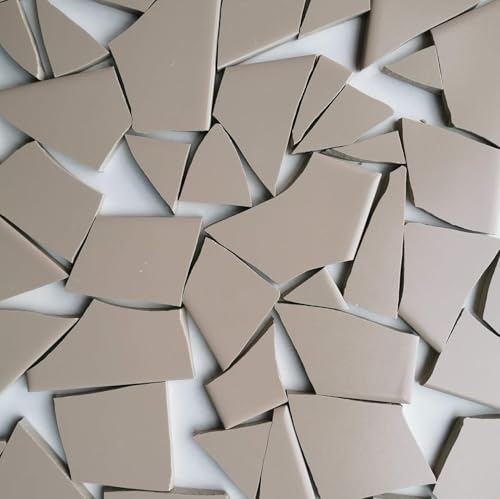 MOSALI Fliesenbruch Mosaik, Hellbeige-Braun K311, 3,5 kg | Frostfest, Für Mosaikarbeiten, Kreative Projekte, Draußen und drinnen