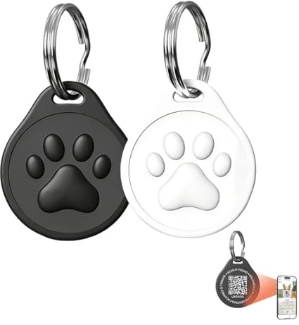 Teegxddy 2 Stück Mit QR-Code Hundetracker,Anti-Verlust-Haustier-Marke | Atmungsaktives Material