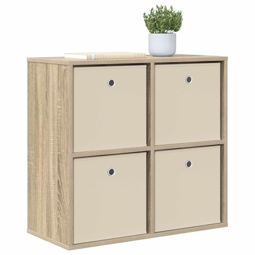 vidaXL Sideboard mit Schubladen Sonoma-Eiche 68,5 x 32 x 67 cm, Moderne Wohnzimmeraufbewahrung, robuste Möbel, große Regale, schicke Heimregale, funktionale Möbel zum Organisieren