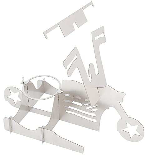 OEBUAFI Motorrad-Hühnergrillständer mit Bierstützring, 16x33cm, 355g