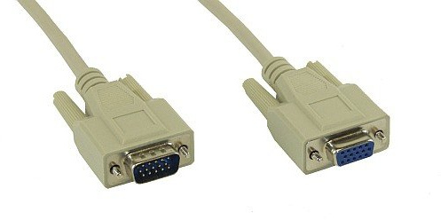 Intos VGA Monitorverlägerung Monitorkabel HD15 / Stecker - HD15 / Buchse 3.0 m