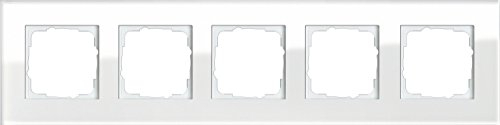 Gira 021512 Abdeckrahmen Esprit 5-Fach aus Glas, weiß