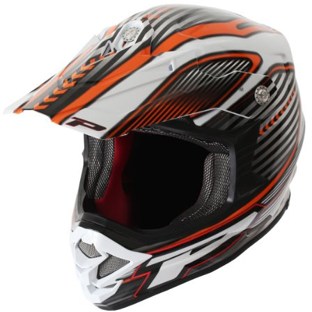 Progrip Motocross Helm, Challenge-Orange, XL