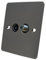 TV Aerial + Sky Satellite Socket - Polished Black Nickel - Flat