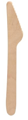 PAPSTAR 400 Messer Holzbesteck Holz Pure 16,5cm (81190)