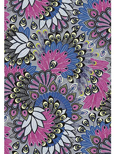 Décopatch Papier No. 538 Packung mit 20 Blätter (395 x 298 mm, ideal für Ihre Papmachés) violett, pfaufeder
