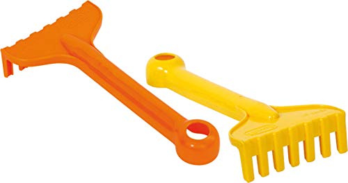 GOWI 559-01 Rechen 19cm, einzeln, farblich Sortiert, Sandkästen und Sandspielzeug