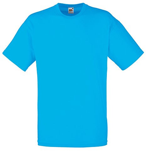 Fruit of the Loom Mens Valueweight Crew Neck, Short Sleeve T-Shirt, Not V Neck., Azure, M
