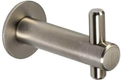 Gedotec Crochet de vestiaire moderne en acier inoxydable brossé mat - Lora | 1 pièce Portemanteau avec matériel de fixation | Profondeur : 62mm | Bouton de vestiaire montage mural | Crochet pour cha