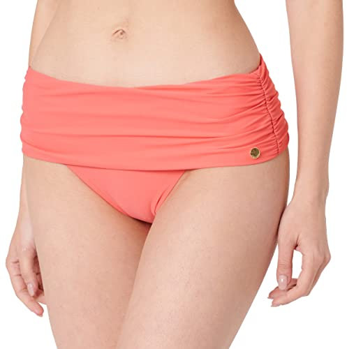 Calvin Klein Classic Foldover Bikini Slip, Rosa (Fragola Pink 014), 36 (Taglia Produttore: Small) Donna