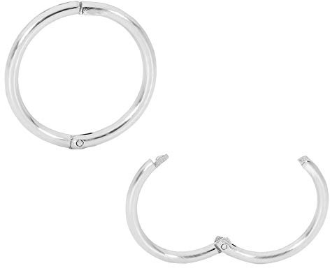 365 SLEEPERS Sterling Silver 8mm - 12mm Hinged Hoop Nose Helix Tragus Septum Segment Ring Sleeper Earrings - Hand Made In Australia - Nickel Free Hypoallergenic (10mm)