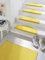 Hanse Home Stufenmatten Fancy – Treppen-Teppich Treppenmatten Selbstklebend Sicherheit Stufenteppich halbrund für Treppenstufen – Gelb, ca. 23x65cm 15 Stück