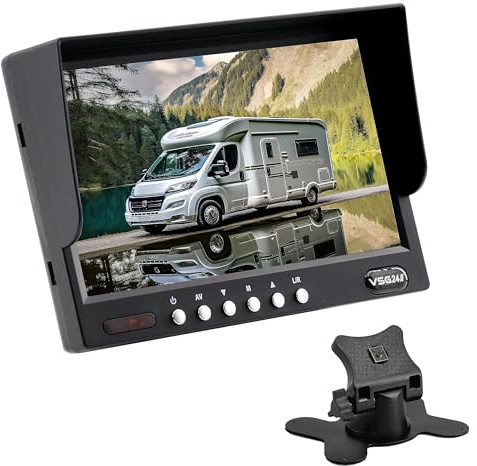 VSG24-7 Einbaurahmen HD Monitor Include für Kopfstützen inkl. Einbaurahmen nur 25mm tief für KFZ & PKW - Kopfstützenmonitor