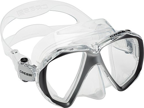Cressi Unisex – Erwachsene Liberty Duo Tauchmasken, Transparent/Silber, Uni