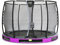 EXIT Toys Elegant Premium Rundes Bodentrampolin - ø305cm - Mit Deluxe Sicherheitsnetz - Lange Federn - Rostfrei - Einfache Montage - Luxuriöse Ausführung - Inground Trampolin Garten - Lila
