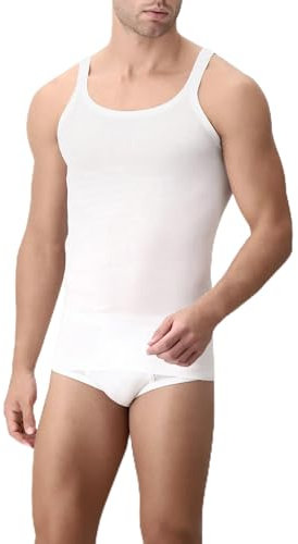 CAGI 6 Pezzi Canottiere Spalla Stretta Uomo 100% Filo di Scozia 1113