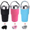 HomDSim Tumbler Carrier Holder 30 OZ, Tumbler Sleeve with Carrying Handle, Neoprene Water Bottle Carrier Pouch for YETI Rambler - Pack of 3