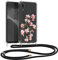 kwmobile Custodia Compatibile con Huawei P Smart (2019) Cover - Back Case in Silicone TPU - Protezione Smartphone con Cordino - Rosa/Bianco/Trasparente