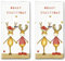 20 Taschentücher (2x 10) Zwei Weihnachtsfreunde als Geschenk für Weihnachten