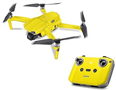 Skins4u Folie Skin Aufkleber Vinyl Schutz Folierung kompatibel mit DJI Mavic Air 2 - Skins Decal Motiv Solid State Yellow