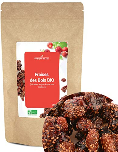 Fraises des bois BIO (infusées au jus de pomme, séchées) - 200g