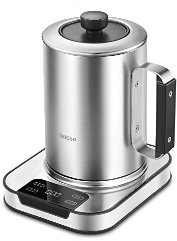 iMiGoo Smart Coffee Percolator 24 oz Double Layer Stainless Steel Electric Teapot 1000ml MG-W03A