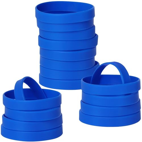 LVNRIDS Braccialetti elastici in Silicone Blu 50 pezzi, 20.2 cm Riutilizzabile Braccialetti in Gomma per Uomo Donna, Bracciale Colorati per Feste, Eventi, Festival Musicali,Sport