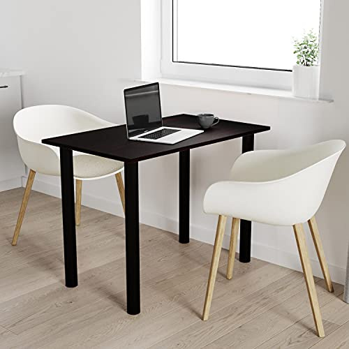 AKKE mikon 80x40 | Esszimmertisch - Esstisch - Tisch mit SCHWARZEN Beinen - Küchentisch - Bürotisch | WENGE