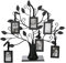 Photo Tree With Picture Frames - Sits Elegantly on a Tabletop (Medium - 6 Frames)