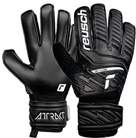 Reusch Attrakt Solid Torwarthandschuhe|Robuster Grip mit synthetischem Latex|360° Stabilität Dank Full Strap und Elastic Cuff|Perfekter Sitz bei jedem Wetter|Alle Spielfeldarten