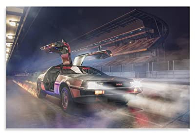 ASDSA Auto-Poster DeLorean DMC-12 Kunstillustration Poster Dekorative Malerei Leinwand Wandkunst Wohnzimmer Poster Schlafzimmer Gemälde 30 x 45 cm