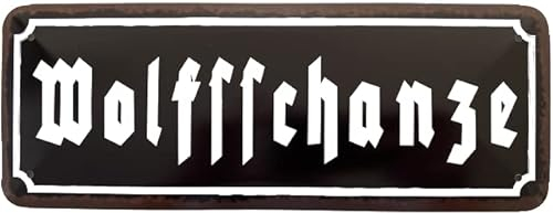 Blechschild 27 x 10 cm Nostalgisches Schild: Touristenattraktion in Polen - Hauptquartier der Wehrmacht in Ostpreußen - DekoNo7