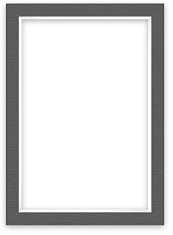 nielsen Conservation Passepartout Karton 1,5 mm | Außenformat 50x70 cm für Bildformat 40x60 cm | Graphitgrau (dunkelgrau) | strukturierte Oberfläche