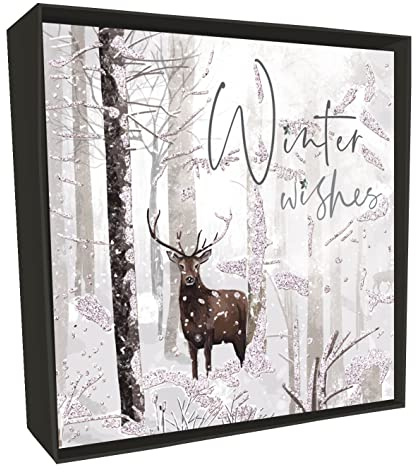 Box of 6 Winter Woodland Luxury Hand-Finished Christmas Cards Card Boxes XLSB042