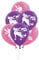 Party Factory `Mia & Me´ Set aus 10 rosa und lila Latexballons, Ø25cm, verschiedene Druckmotive, für Luft oder Helium