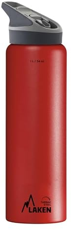 Laken TJ10R - Termo unisex para adultos, color rojo, 18/8-1L