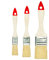 M7 - Lot de 3 Pinceaux Plats : 1 x 1,5, 2 x 1 - Idéal pour Peinture et Rénovation avec Vernis - Poils Naturels pour Une Application Uniforme