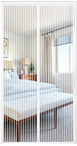 Magnetica Zanzariera per Porte, Tenda Magnetica Zanzariera Porta per Porte Finestra Tende Zanzariere con Calamita per Finestre balcone,90x240cm Bianco