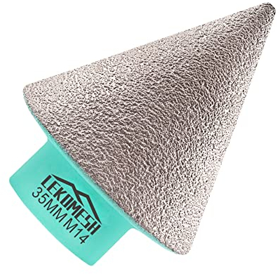 Broca Fresado Chaflán de Diamante - 35mm x M14 LEKOMESH Fresa Diamante para Aachaflanado, Biselado, Ampliación, Formar Hoyos en Cerámica,Porcelana,Azulejos,Mármol,Granito