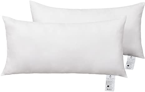 FAM Home Kissen 40x80 2er Set Weiches Mikrofaser - Kopfkissen 40x80 Allergiker mit Optimaler Stütze für Nacken und Kopf - Innenkissen Atmungsaktiv Feuchtigkeitsregulierend Antibakteriell