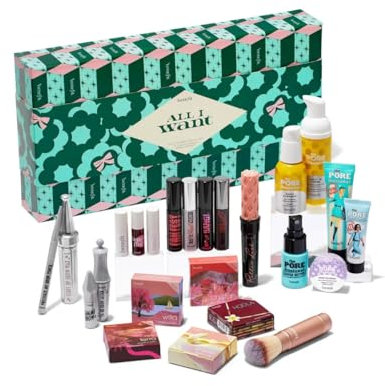 Benefit Adventskalender 2023 Frauen Beauty - Kosmetik Advent Kalender für Frau & Mädchen, 24 Geschenke Wert 400€, Pflege Weihnachtskalender, Adventkalender, bunt