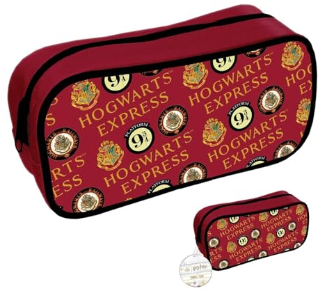 Pyramid International Harry Potter Federmäppchen (Gleis 9 3/4 und Hogwarts-Design), rechteckiges Stifte-Etui mit Reißverschluss – offizielles Merchandise