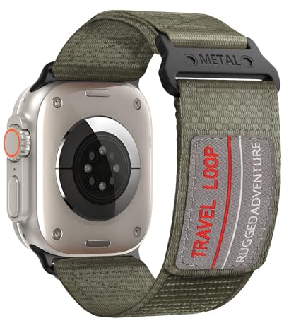 Nylon Cinturino per Apple Watch Ultra/2 49mm 46mm 45mm 44mm 42mm Uomo Donna,Cinturini di Ricambio in Nylon Sportivo Banda per iWatch Series 10/9/8/7/6/5/4/3/2/SE,Ultra 2 49 46 45 44 42mm,Grau,L