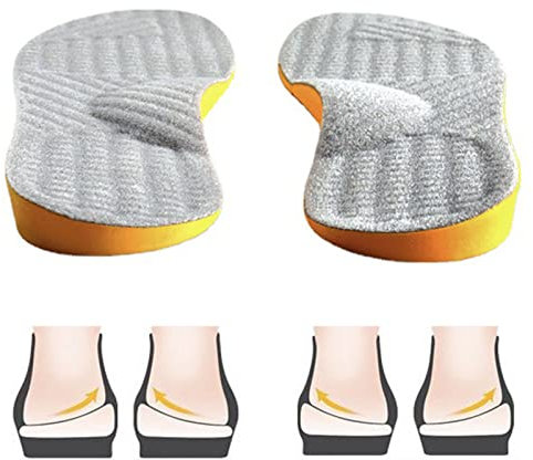 Goofort Solette ortopediche per correggere la postura, 4 in 1, in gel, per donne e uomini, fascite plantare, pronazione, piedi piatti, supporto per arco alto, metatarsalgia X/O, valgo, varo